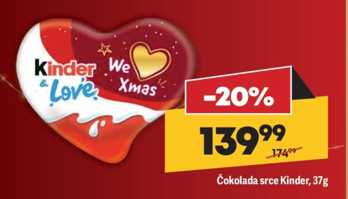 Čokolada srce Kinder, 37g