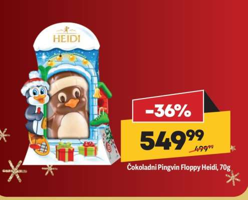 Čokoladni Pingvin Floppy Heidi, 70g
