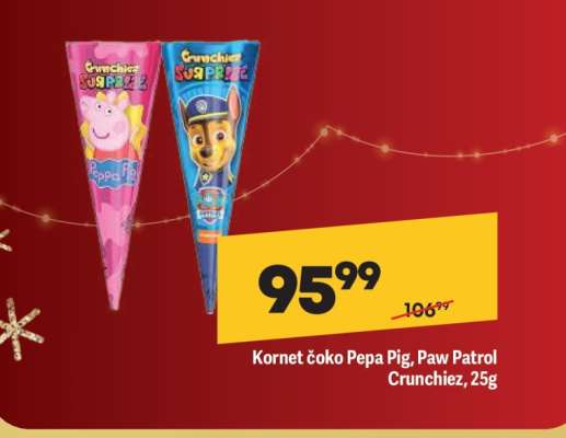 Kornet čoko Pepa Pig, Paw Patrol Crunchiez, 25g