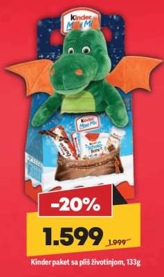 Kinder paket sa plis životinjom 133g