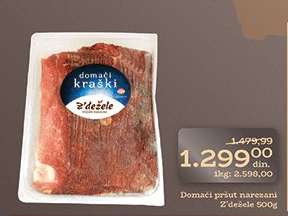 Domaći pršut narezan Z'dežele 500g