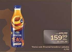 Voćni sok Fructal breskva i jabuka