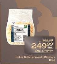 Kokos listići organski Biošpajz