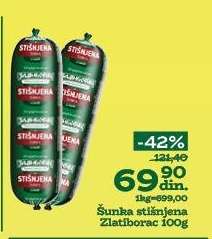 Šunka stisnjena Zlatiborac 100g