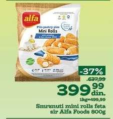 Smrznuti mini rolls feta sir Alfa Foods 800g