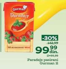 Paradajz pasirani Gurman 1l