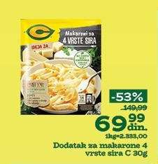 Dodatak za makarone 4 vrste sira C 30g