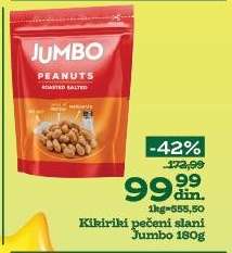 Kikiriki pečeni slani Jumbo 180g