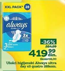 Ulošci higijenski Always ultra day s3 quatro 28kom.