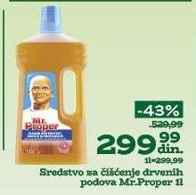 Sredstvo za čišćenje drvenih podova Mr.Proper 1l