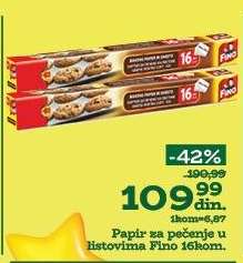 Papir za pečenje u listovima Fino 16kom