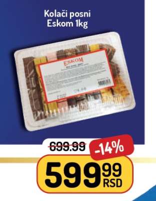 KOLAČI POSNI ESKOM 1kg