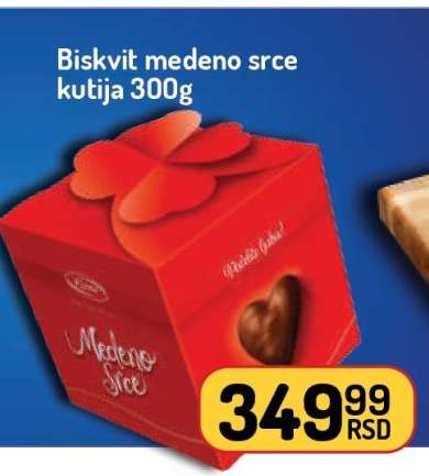 Biskvit medeno srce kutija 300g
