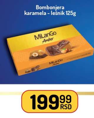 Bombonjera karamela - lešnik 125g