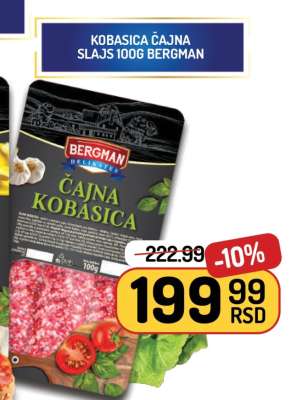 Kobasica čajna slajs 100g Bergman