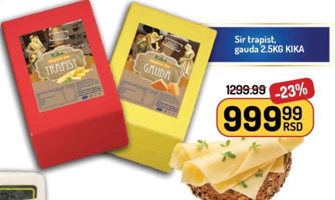 Sir trapist, gauda 2.5KG KIKA