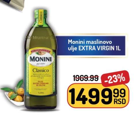 Monini Maslinovo Ulje Extra Virgin 1L
