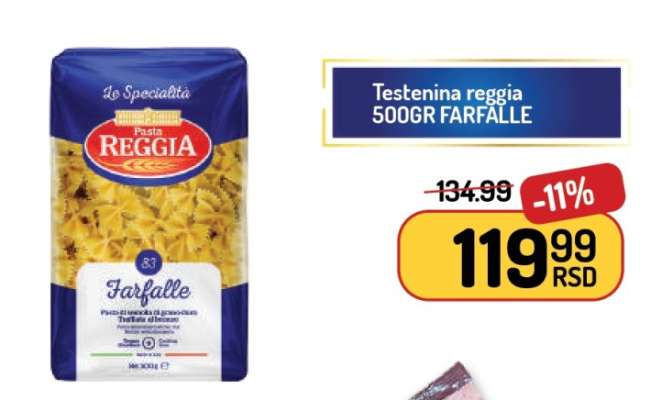 Testenina reggia 500GR FARFALLE