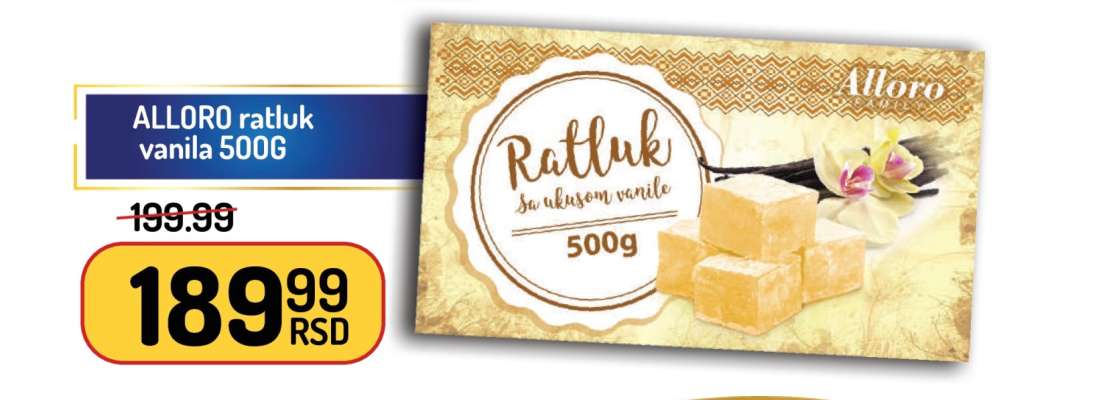 ALLORO ratluk vanila 500G