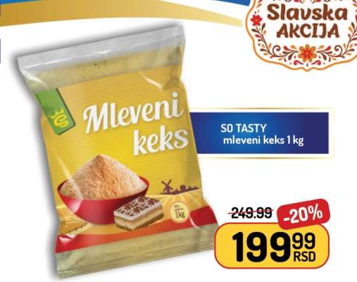 SO TASTY mleveni keks 1 kg