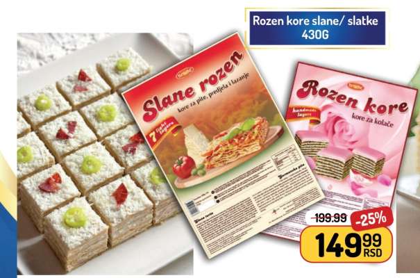 Rozen kore slane/slatke 430G
