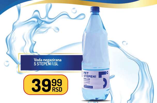 Voda negazirana 5 STEPENI 1.5L