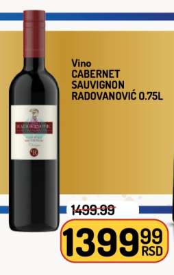 Vino CABERNET SAUVIGNON RADOVANOVIĆ 0.75L