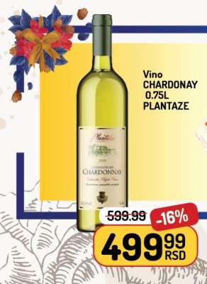 Vino CHARDONAY 0.75L PLANTAZE