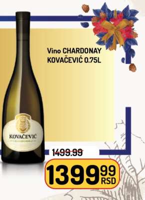 Vino CHARDONAY KOVAČEVIĆ 0.75L