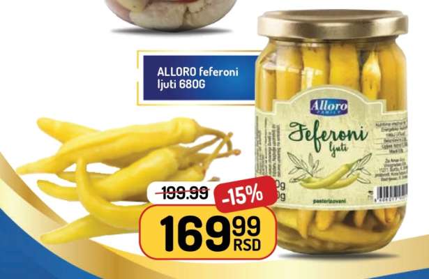 ALLORO Feferoni ljuti 680G
