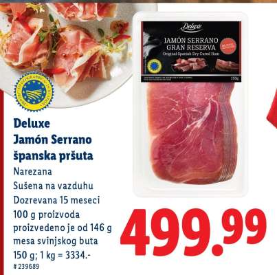 Deluxe Jamón Serrano španska pršuta