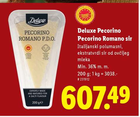 Deluxe Pecorino Pecorino Romano sir