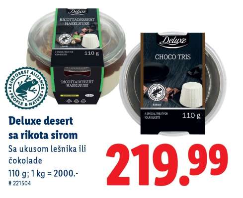 Deluxe Desert sa rikota sirom