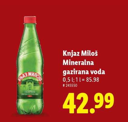 Knjaz Miloš Mineralna gazirana voda