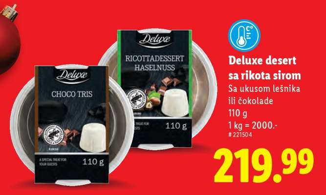 Deluxe Desert sa rikota sirom