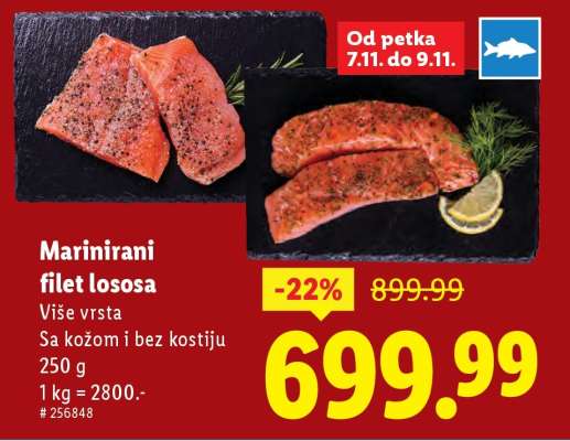 Marinirani filet lososa