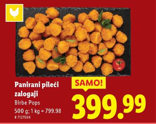 Panirani pileći zalogaji