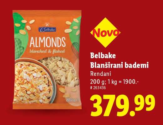 Belbake Blanširani bademi