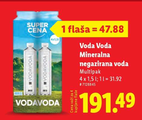 Voda Voda Mineralna negazirana voda