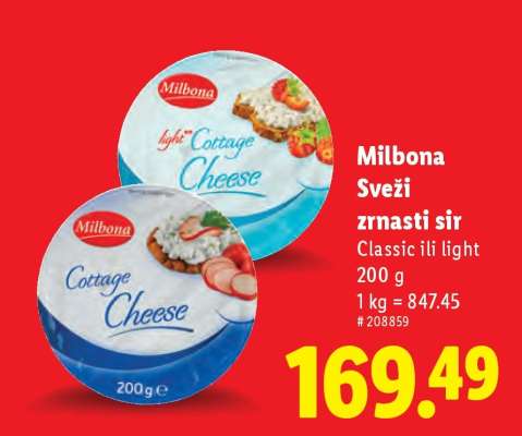 Milbona Sveži zrnasti sir