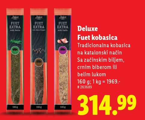 Deluxe Fuet kobasica