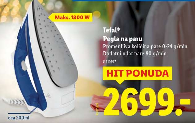 Tefal Pegla na paru