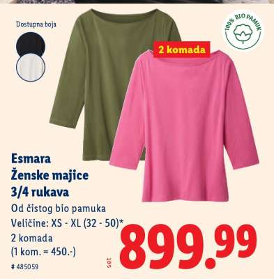 Esmara Ženske majice 3/4 rukava