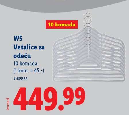 W5 Vešalice za odeću