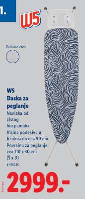 W5 Daska za peglanje