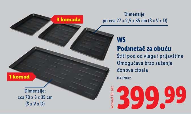 W5 Podmetač za obuću