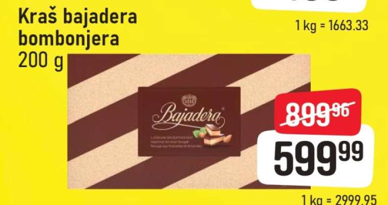 Kraš bajadera bombonjera