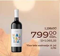 Vino belo Malvazija