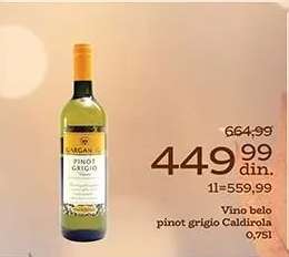 Vino belo pinot grigio Caldirola