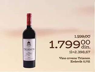 Vino crveno Trianon Erdevik 0,75l